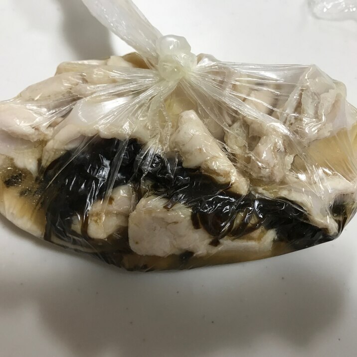 ポリ袋で！鶏軟骨の塩昆布和え